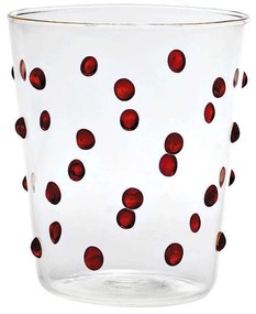 Ποτήρι Νερού Party PY00104 450ml Red-Clear Zafferano Glass