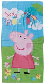 Πετσέτα Θαλάσσης Παιδική 5854 Peppa Pig Pink-Green Das Home Θαλάσσης 70x140cm 100% Cotton