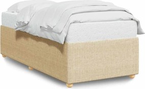 vidaXL Πλαίσιο κρεβατιού χωρίς στρώμα Κρέμα 80x200 cm Ύφασμα