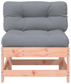 vidaXL Καναπές Μεσαίος με Μαξιλάρια από Μασίφ Ξύλο Ψευδοτσούγκας