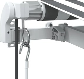 vidaXL Τέντα Πτυσσόμενη Αυτόματη Ανθρακί / Λευκή 450x350 εκ.