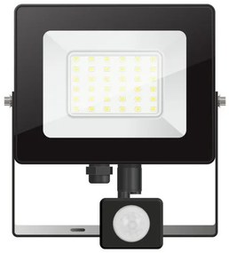 Προβολέας LED SLIM SMD 30W 6000K Ανιχνευτής Κίνησης IP65 Μαύρο Epistar 6229 Spotlight-6229-Μαύρο 6229