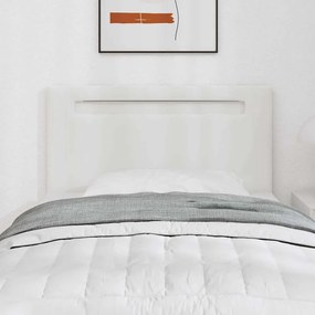 vidaXL LED κεφαλάρι Λευκό 100 cm Τεχνητό Δέρμα