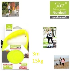 Λουρί μικρού σκύλου αυτόματο κίτρινο 3m 8125 Nunbell Nunbell