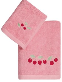 Πετσέτες Παιδικές Cereza (Σετ 2τμχ) Pink Kentia Σετ Πετσέτες 70x125cm 100% Βαμβάκι