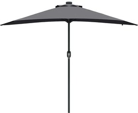 vidaXL Ομπρέλα Κήπου Ανθρακί 294 x 150 x 223 εκ ύφασμα