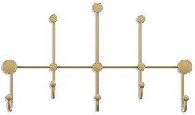 Κρεμάστρα Τοίχου Iyon 494PYT1132 80x10x45cm Gold Wallity Metal