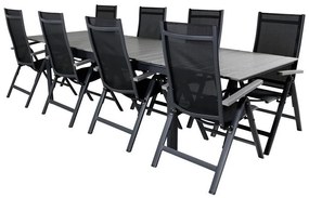 Σετ Τραπέζι και καρέκλες Dallas 697, Polyξύλο, 90 kg, Ύφασμα, Μέταλλο | Epipla1.gr
