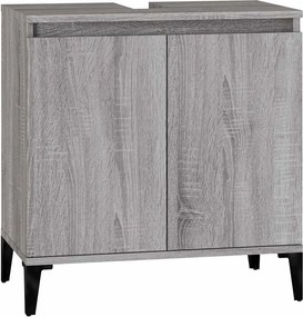 vidaXL Ντουλάπι Νιπτήρα Grey Sonoma 58 x 33 x 60 εκ. Επεξεργ. Ξύλο