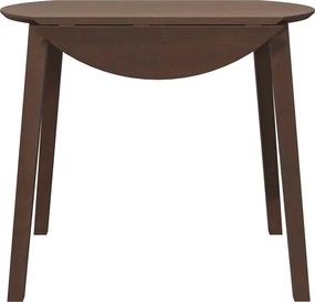 vidaXL Τραπέζι τραπεζαρίας καφέ μασίφ ξύλο καουτσούκ