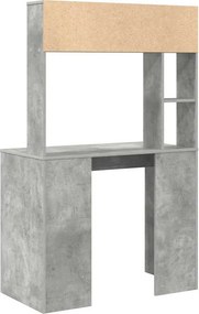 vidaXL Γραφείο Σκυρόδεμα Γκρι 91 x 50 x 149 cm Επεξεργασμένο Ξύλο