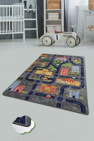 Carpet (100 x 160) Small Town - Grey Multicolor