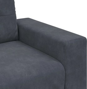 vidaXL Πολυθρόνα Σκούρο Γκρι Βελούδινη 100 x 78 x 80 εκ.