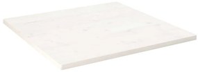 vidaXL Επιφάνεια Τραπεζιού Τετράγωνη Λευκή 80x80x2,5 εκ. Μασίφ Πεύκο