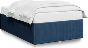 vidaXL Πλαίσιο κρεβατιού χωρίς στρώμα μπλε 120x200cm ύφασμα
