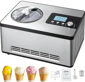 VEVOR 2 Quart Automatic Ice Cream Machine Electric Yogurt Gelato Make Silver