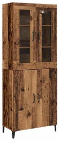 vidaXL Highboard 2 pcs Παλαιό ξύλο 69.5 x 34 x 180 εκ.