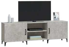 vidaXL Έπιπλο Τηλεόρασης Γκρι Σκυροδέματος 150x30x50 εκ. Επεξ. Ξύλο