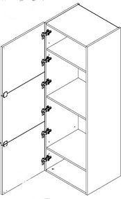 Ντουλάπα Young - 53.00Χ43.00Χ159.00cm
