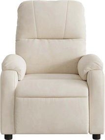 vidaXL Πολυθρόνα Ανακλινόμενη Μπεζ Ύφασμα Μικροϊνών