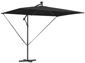 vidaXL Ομπρέλα Cantilever Banana Μαύρο 294 x 200 x 254 εκ.