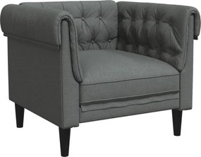 vidaXL Σετ Σαλονιού 3 Τεμαχίων Σκούρο Γκρι Υφασμάτινο