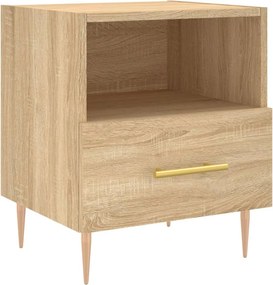 vidaXL Κομοδίνα 2 τεμ. Sonoma Δρυς 40 x 35 x 47,5 εκ. Επεξεργ. Ξύλο