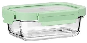 Estia Φαγητοδοχείο Από Βοριοπυριτικό Γυαλί Click And Seal 640ml 18.9x14.5x6.7cm Με Πλαστικό Καπάκι Mint 01-26561