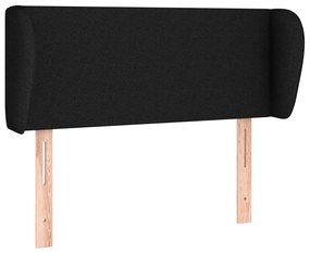 Κεφαλάρι με Πτερύγια Μαύρο 93x23x78/88 εκ. Υφασμάτινο 3116848