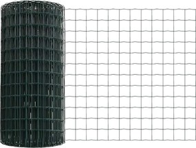 vidaXL Περίφραξη Euro με Στήλη 25 x 0,8 m PVC-Επικαλυμμένο Ατσάλι