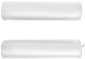 vidaXL Κρεβάτι Μασάζ Πτυσσόμενο Οβάλ Λευκό Πάχος 4 εκ. &amp; 2 Μαξιλάρια