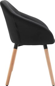 vidaXL Καρέκλες Τραπεζαρίας 6 τεμ. Μαύρες Υφασμάτινες