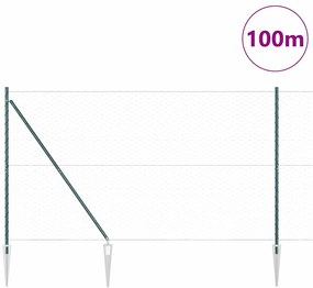 vidaXL Εξαγωνικός Φράχτης Πράσινος 1.6x100 μ