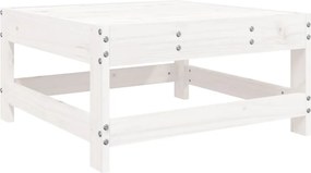 vidaXL Υποπόδιο Κήπου Λευκό από Μασίφ Ξύλο Πεύκου