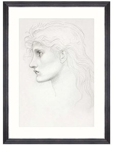 Κάδρο Head Of A Girl FA13422 60x80cm Black-White MindTheGap Κάθετοι Wood, Glass