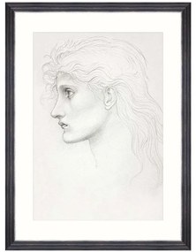 Κάδρο Head Of A Girl FA13422 60x80cm Black-White MindTheGap Vertical Ξύλο,Γυαλί