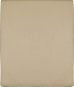 vidaXL Σεντόνι με Λάστιχο Taupe 90 x 200 εκ. Βαμβακερό Ζέρσεϊ