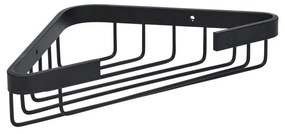 Estia 02-28510 Γωνιακή Ραφιέρα Μπάνιου με 2 Ράφια 25x17x28.5cm Μαύρη