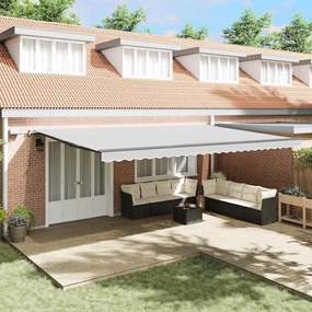 vidaXL Αντιανεμικό με Χειροκίνητος Ανθρακί 6 x 3 m Μέταλλο