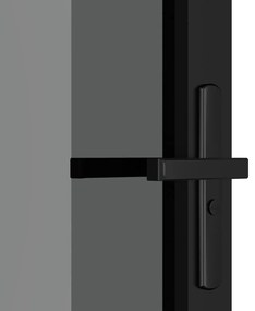Εσωτερική Πόρτα 76x201,5 εκ. Μαύρη ESG Γυαλί και Αλουμίνιο - Μαύρο
