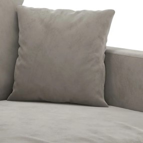 vidaXL Καναπές Διθέσιος Ανοιχτό Γκρι 140 εκ. Βελούδινος
