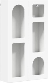 vidaXL Κρεμαστό ντουλάπι Λευκό 59 x 20 x 100 εκ Επεξεργασμένο ξύλο