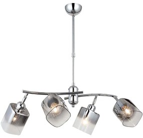 Φωτιστικό Οροφής Derma 341LCA1151 73x78cm 4xE27 40W Chrome Opviq