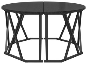 vidaXL Τραπέζι καφέ Μαύρο Δρυς 80x80x42 εκ. από επεξεργασμένο ξύλο
