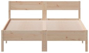 vidaXL Σκελετός Κρεβατιού Χωρίς Στρώμα 120x200 εκ Μασίφ Ξύλο Πεύκου