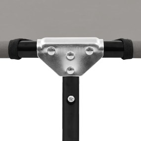 vidaXL Ξαπλώστρα Πτυσσόμενη Γκρι Ατσάλινη