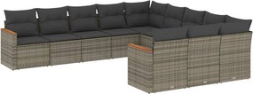 vidaXL Patio Sofa Set 11-θέσια Grey