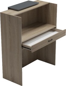 Γραφείο reception Zowel pakoworld με led sonoma-ανθρακί 90x40x110εκ
