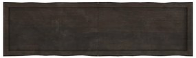 vidaXL Επιφ Τραπεζιού Αν Καφέ 140x40x(2-6)εκ.Ακατέργ. Μασίφ Ξύλο Δρυός
