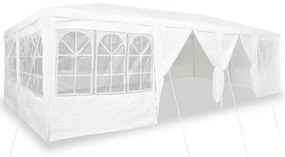 vidaXL Σκηνή Πάρτυ Λευκό 800 x 400 x 266 εκ Πολυεστέρας και Χάλυβας